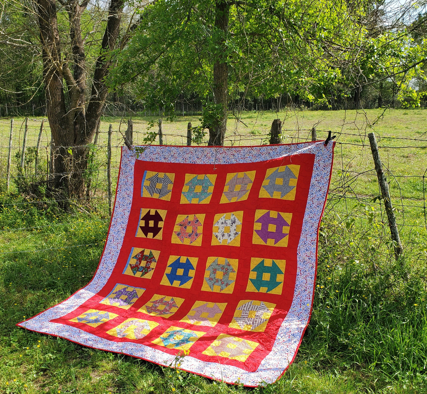 Revival Quilt- “No One Sits Alone” 81" x 93"