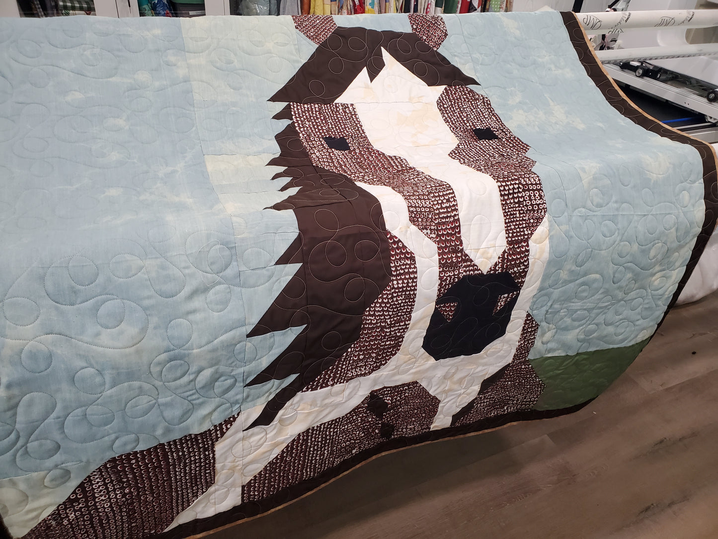 Western Reversible Quilt- Horse and Boots – 58" x 58"