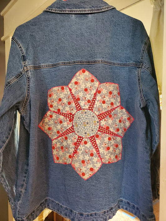 “Revival Block on Denim” Women's Jacket- Size XL