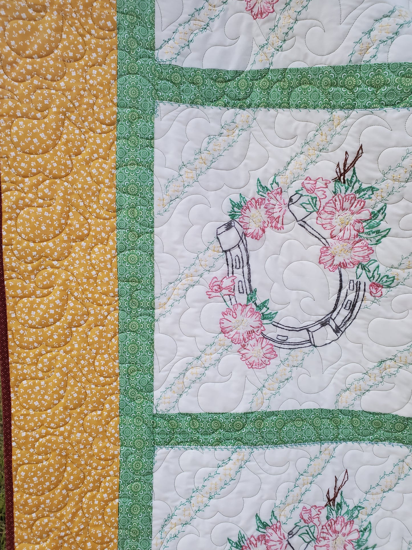 Revival Quilt- "Lucky Horseshoes" 52'x72"