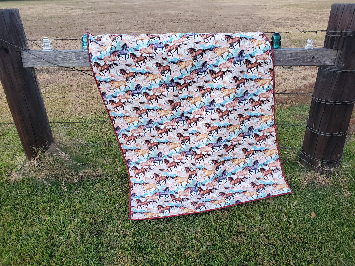 Revival Quilt- "Lucky Horseshoes" 52'x72"