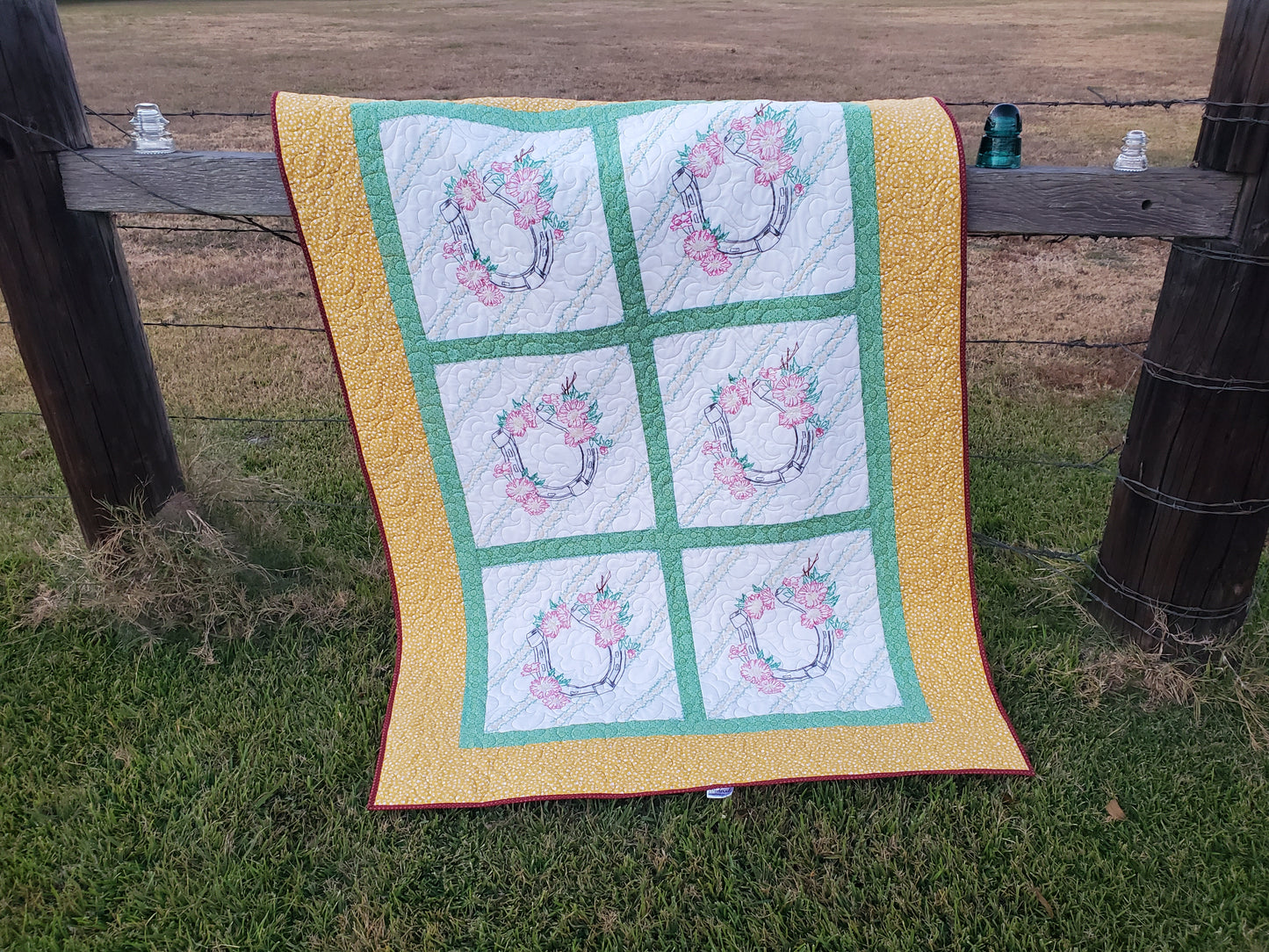 Revival Quilt- "Lucky Horseshoes" 52'x72"