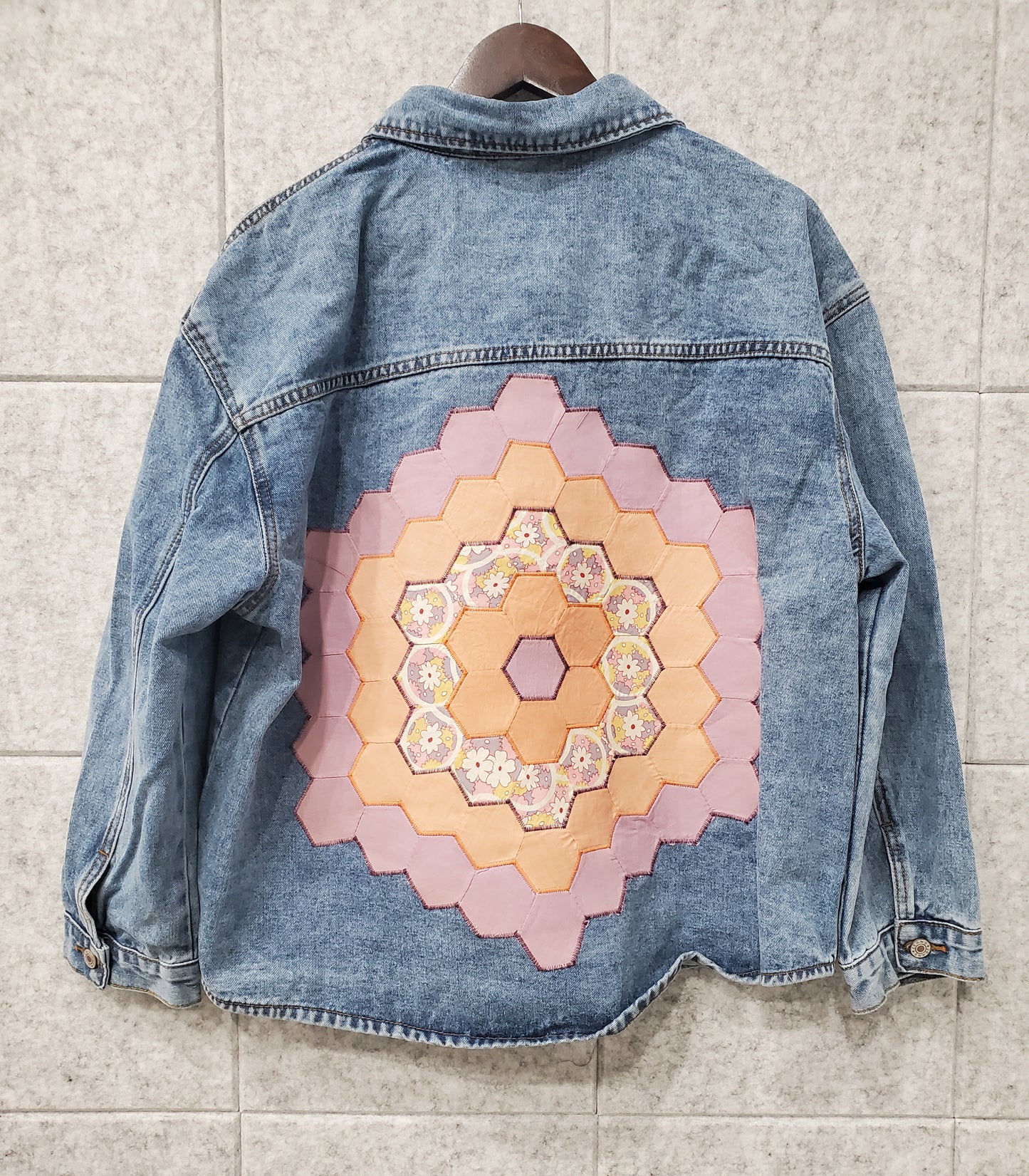 “Revival Block on Denim” Women's Jacket- Size XL