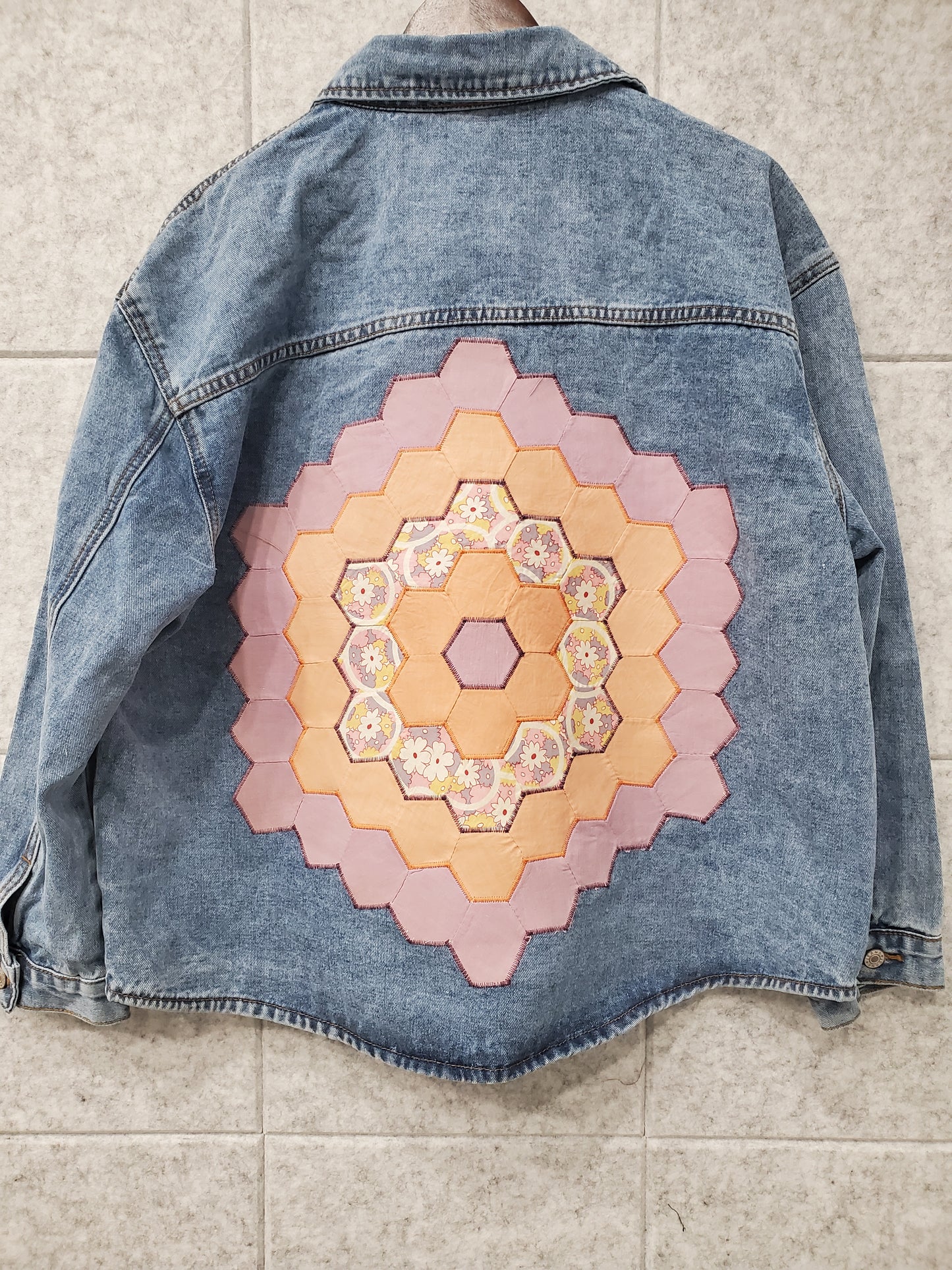 “Revival Block on Denim” Women's Jacket- Size XL