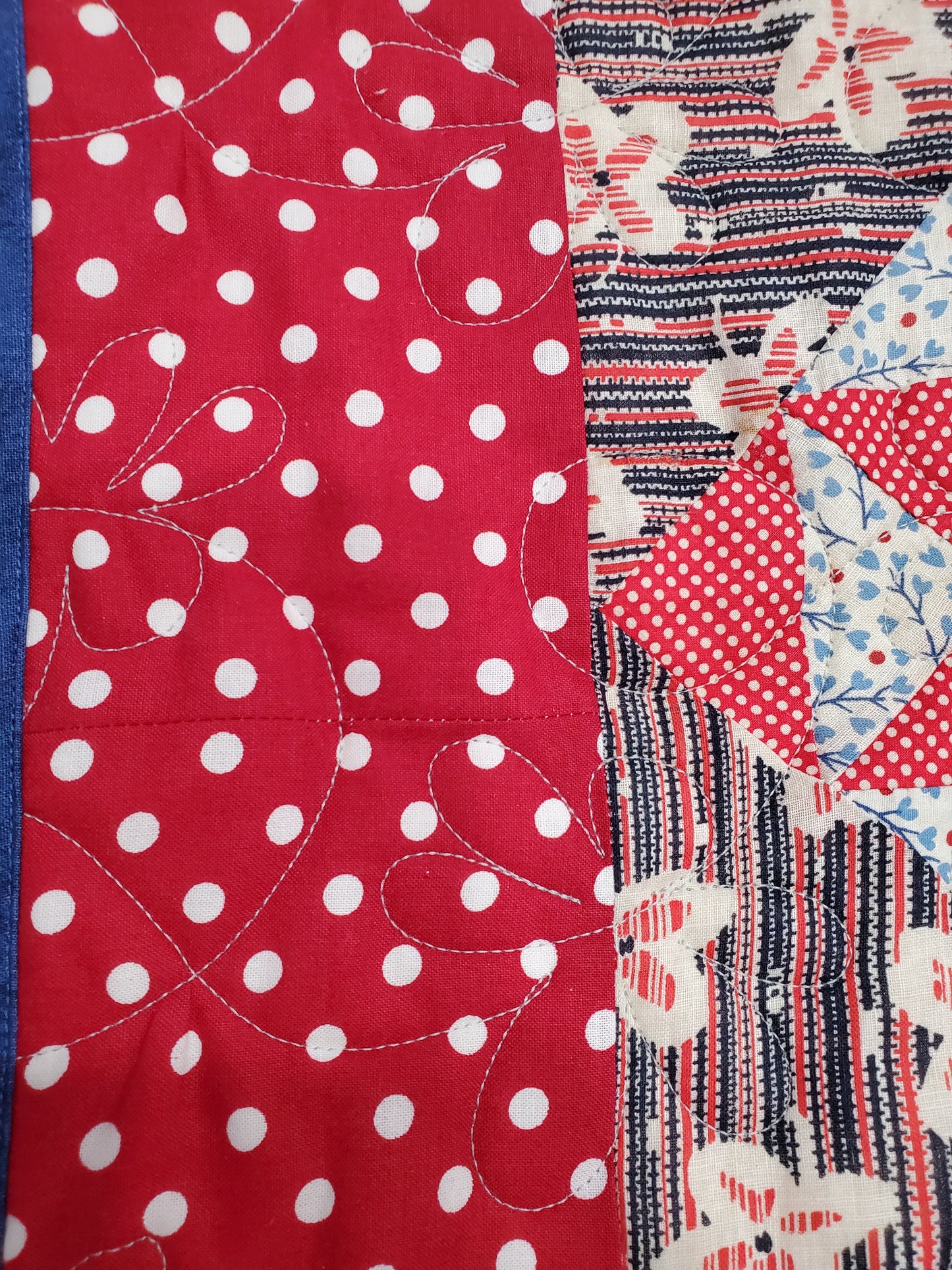 Revival Quilt- "1940s Farmhouse Stars" 88"x 88"