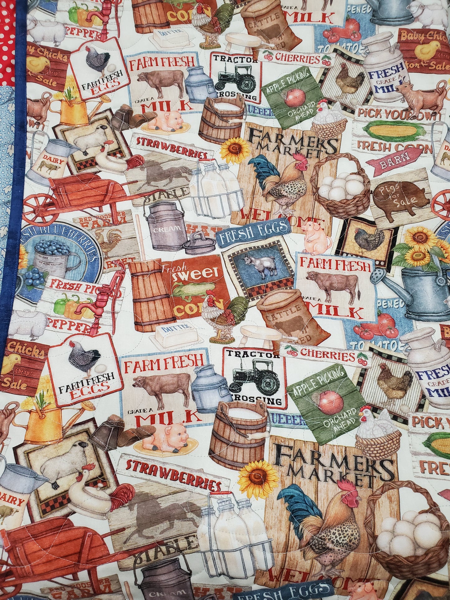 Revival Quilt- "1940s Farmhouse Stars" 88"x 88"