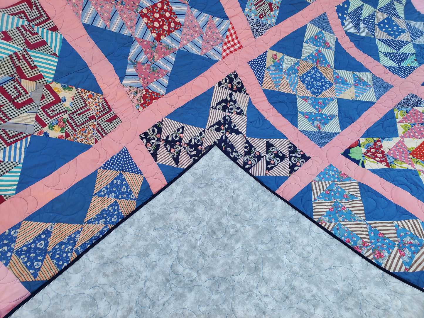 Revival Quilt- "Railroad Crossing" 98"x98"