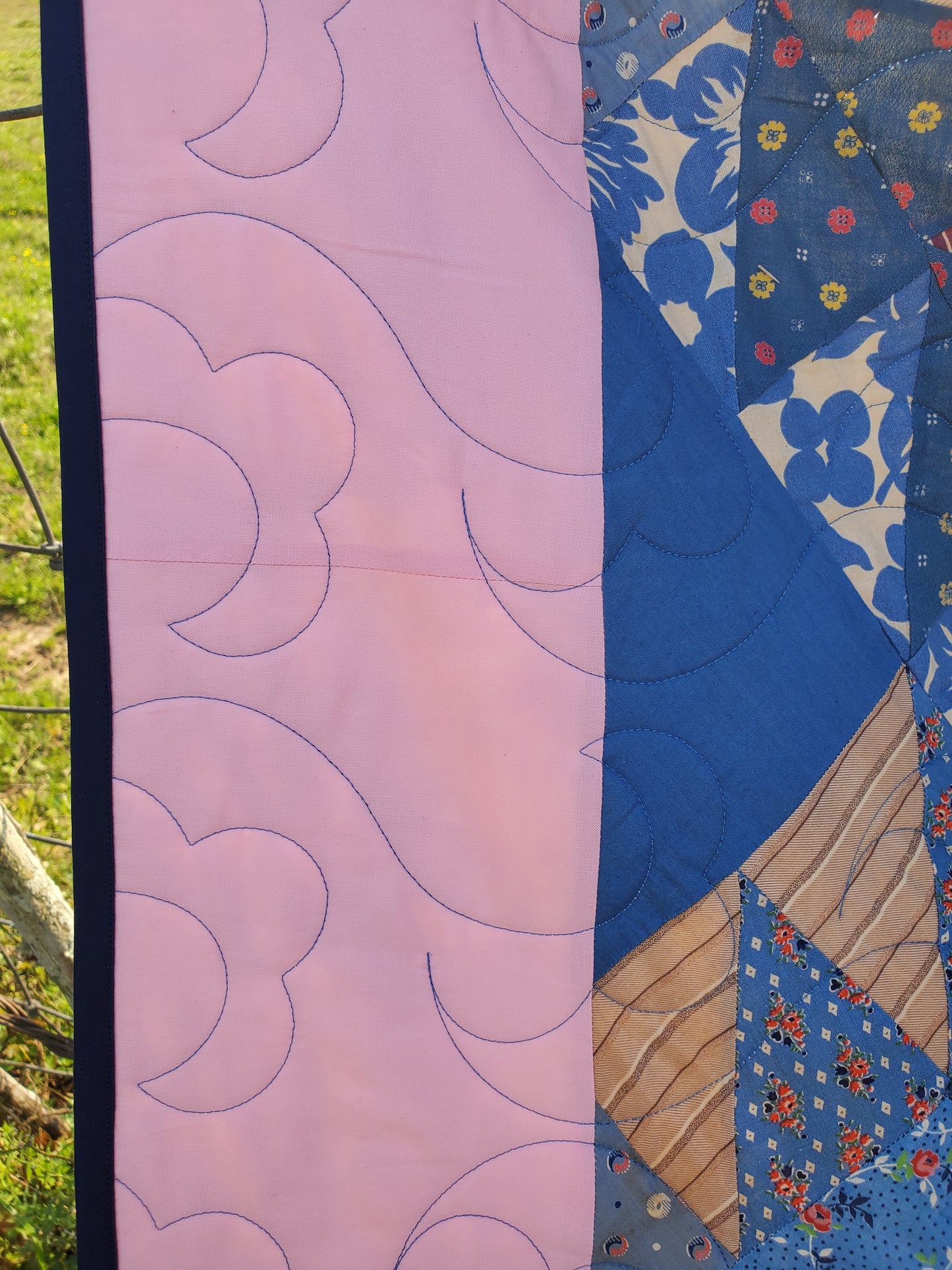 Revival Quilt- "Railroad Crossing" 98"x98"