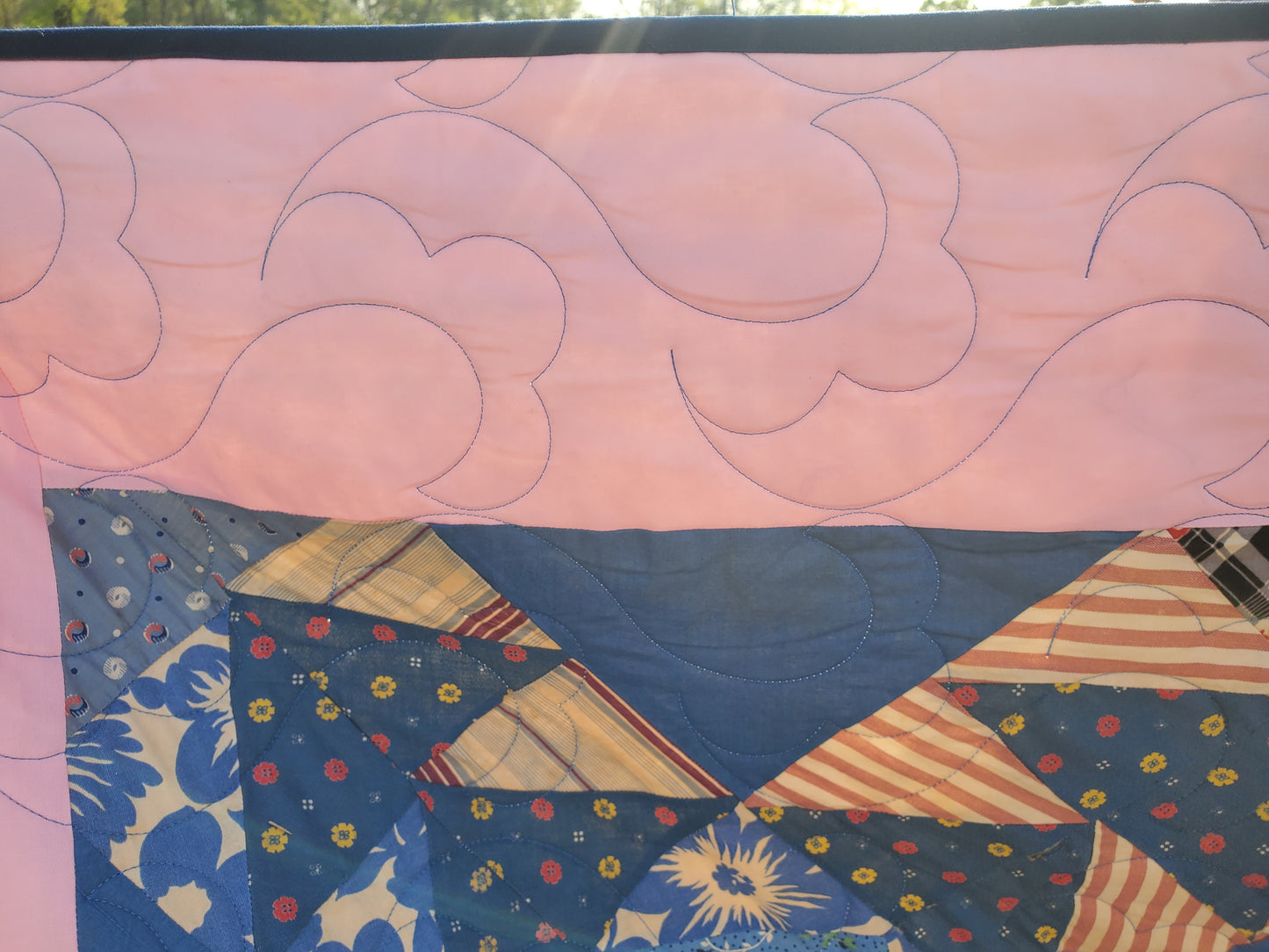 Revival Quilt- "Railroad Crossing" 98"x98"