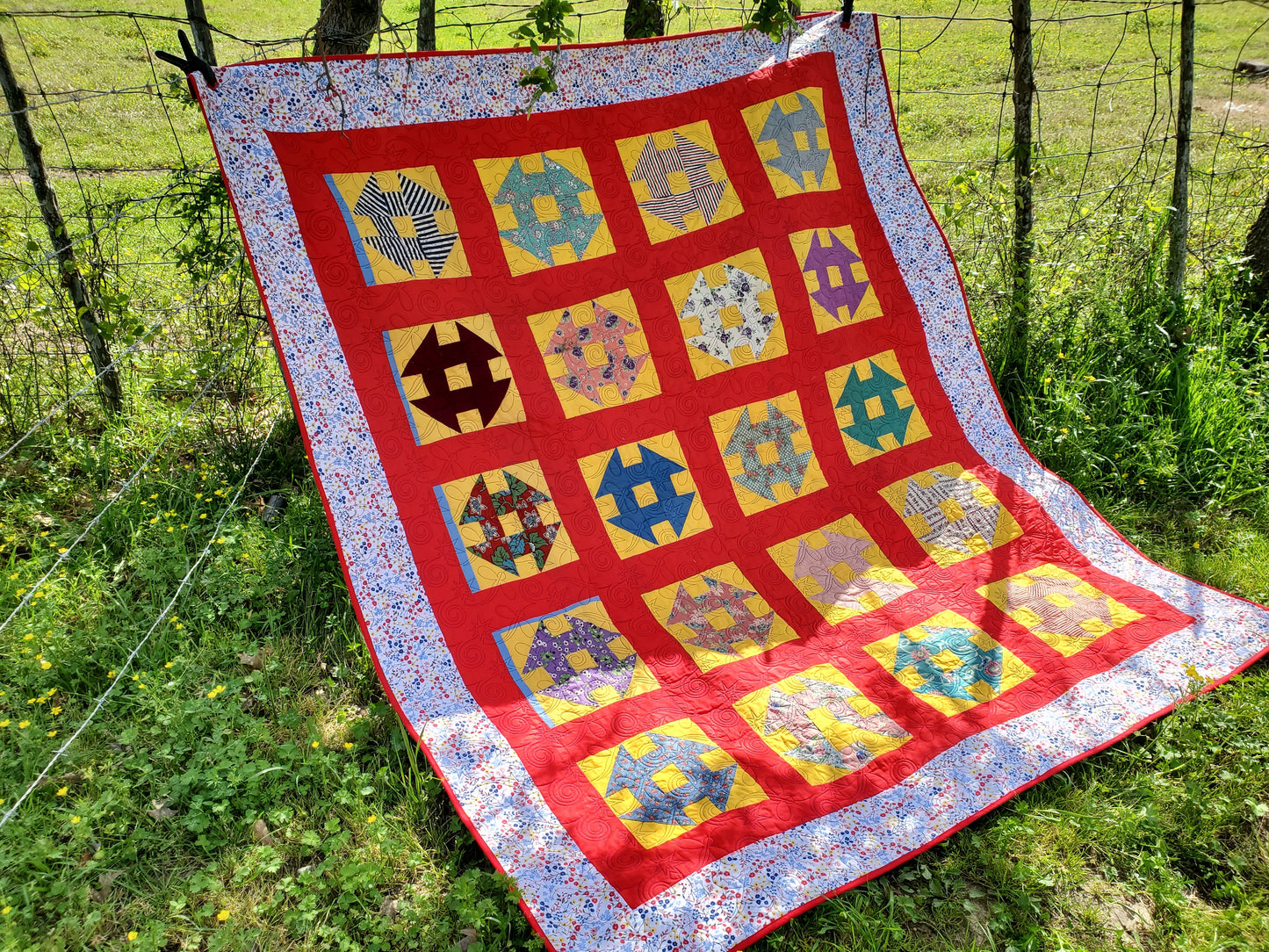 Revival Quilt- “No One Sits Alone” 81" x 93"