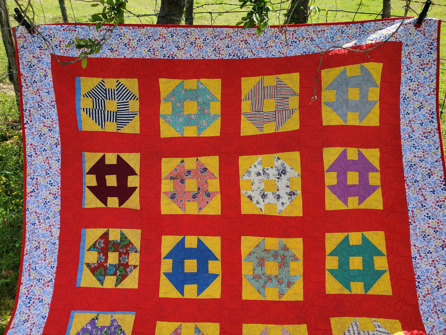 Revival Quilt- “No One Sits Alone” 81" x 93"