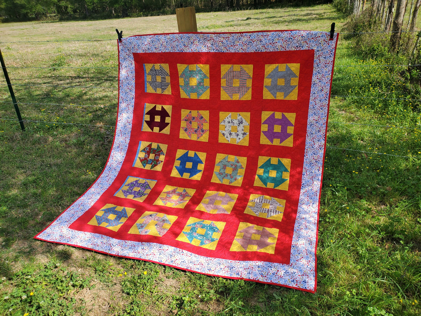 Revival Quilt- “No One Sits Alone” 81" x 93"