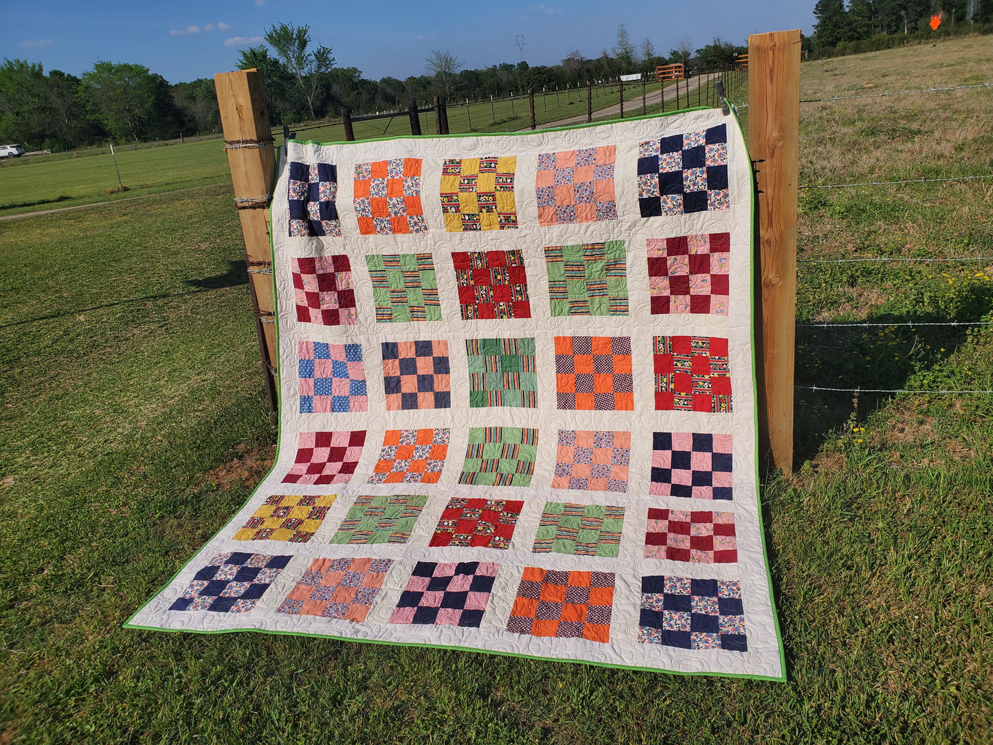 Revival Quilt- "Southwestern 16-Patch" 69"x84"