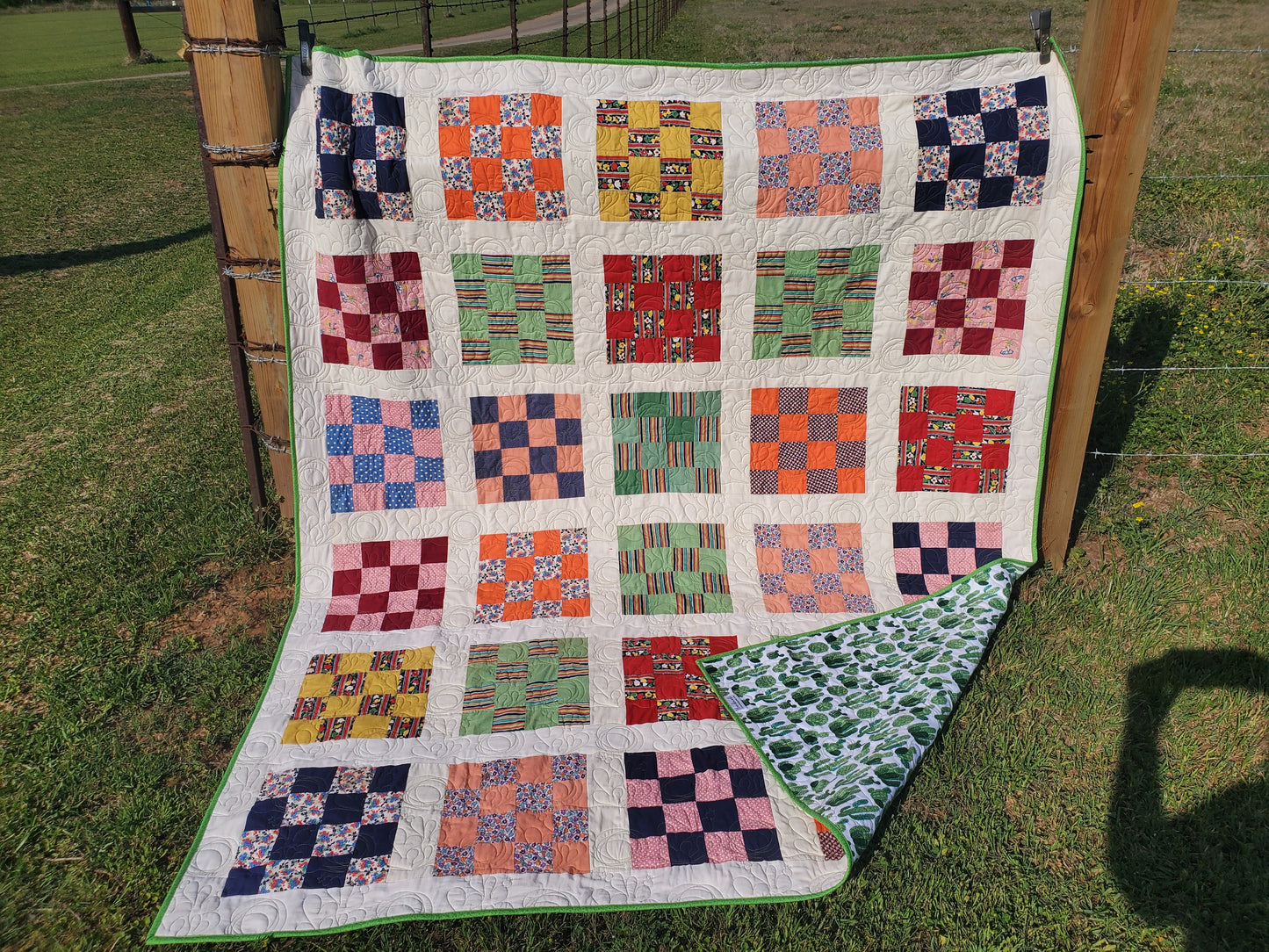 Revival Quilt- "Southwestern 16-Patch" 69"x84"