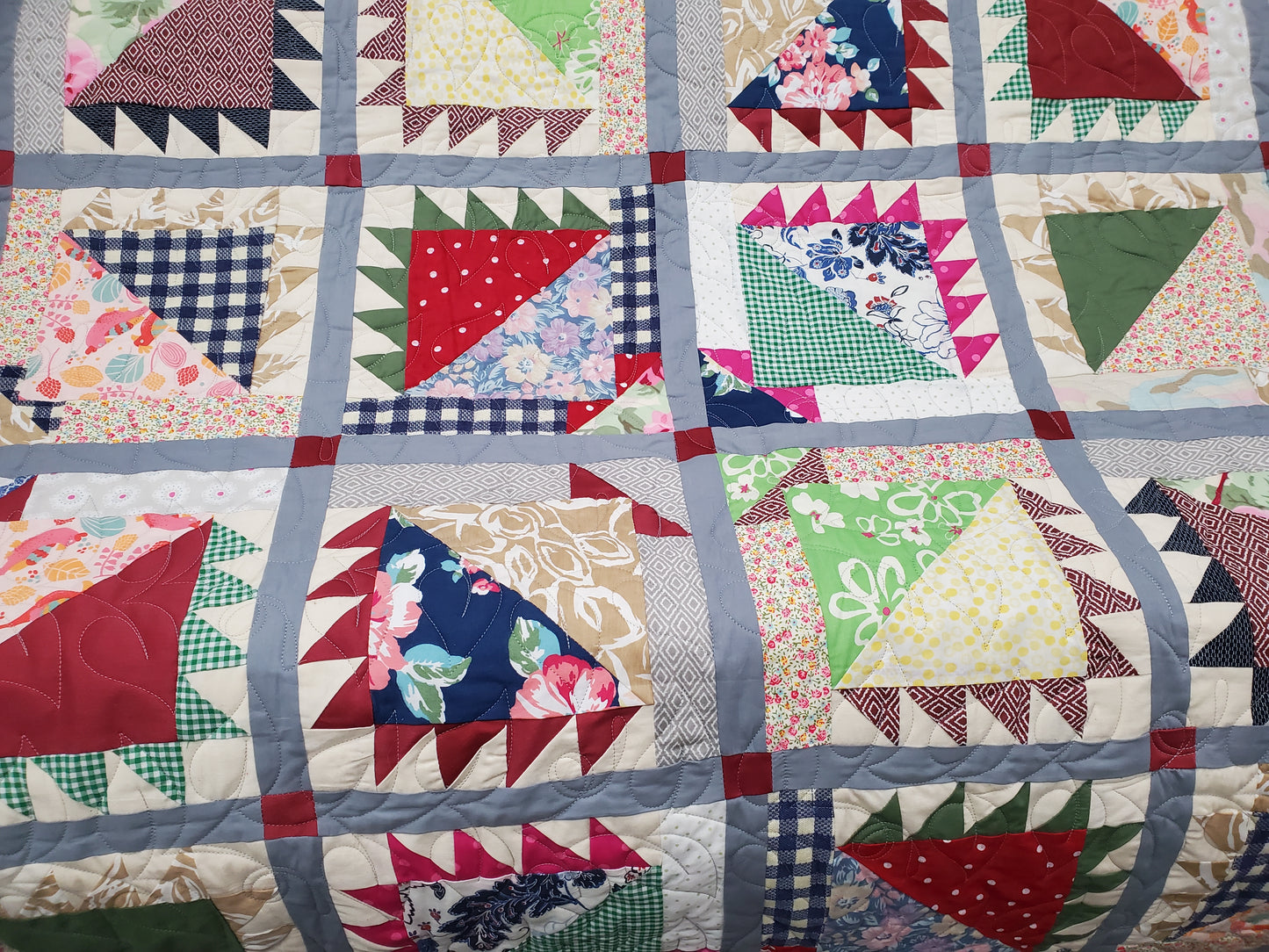 Indian Summer Scrappy Quilt- 50" x 50"