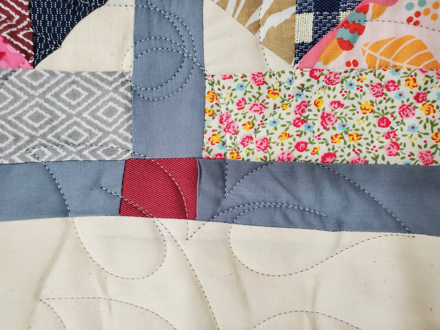 Indian Summer Scrappy Quilt- 50" x 50"