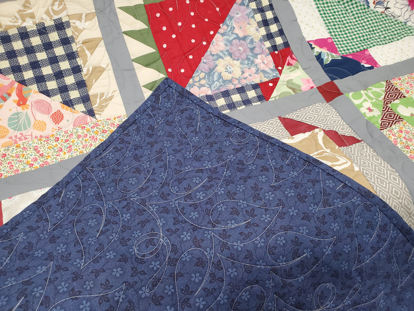 Indian Summer Scrappy Quilt- 50" x 50"