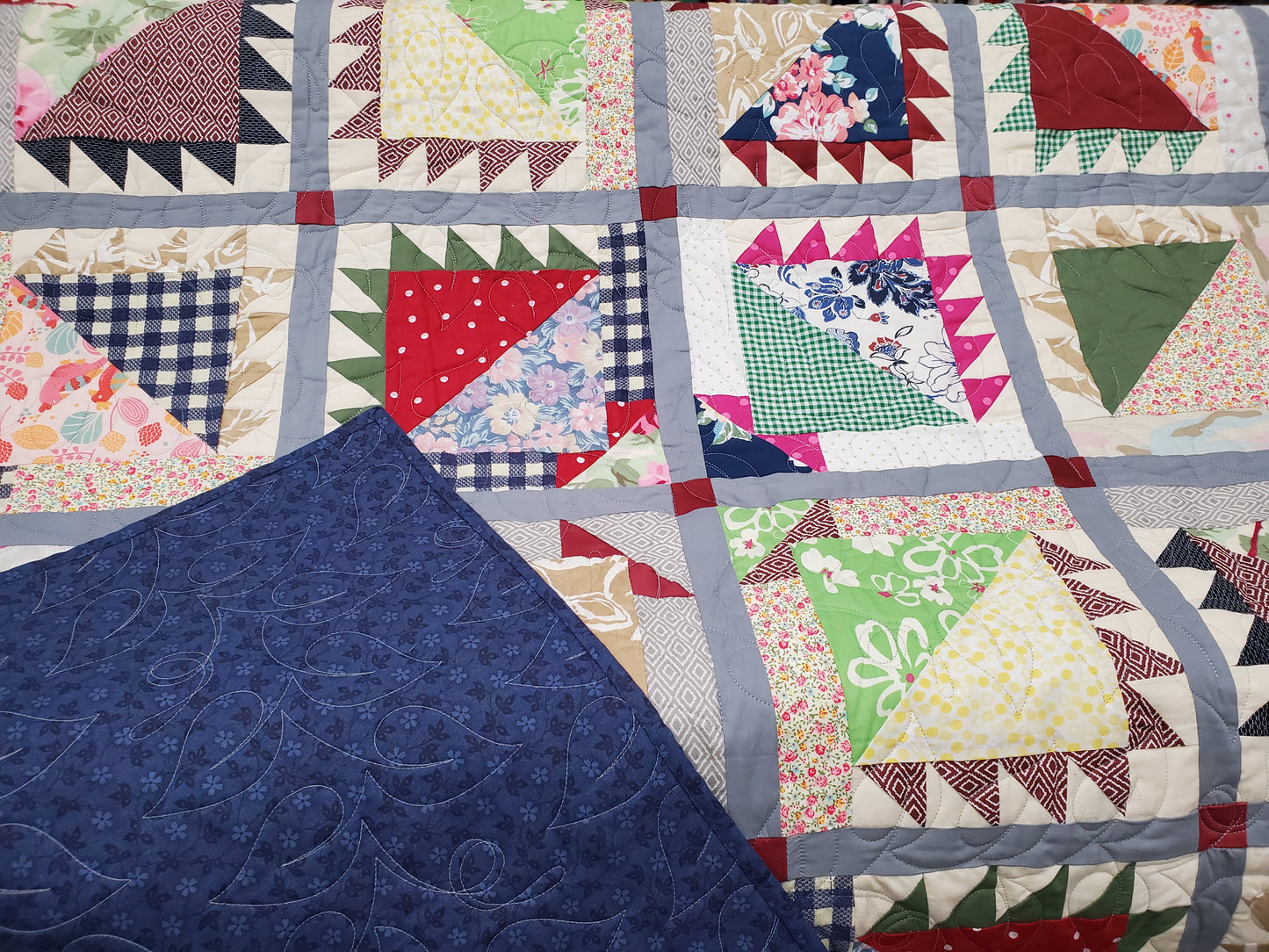 Indian Summer Scrappy Quilt- 50" x 50"