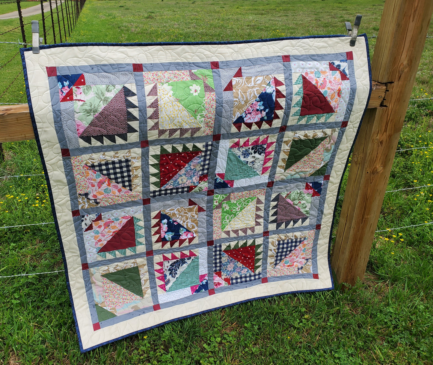 Indian Summer Scrappy Quilt- 50" x 50"