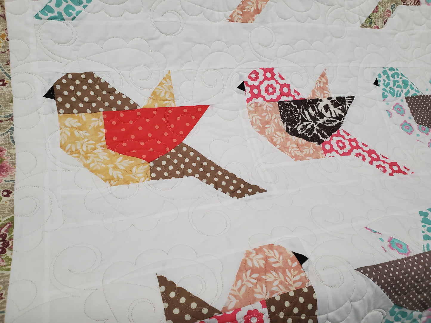 Bird Lover’s Quilt – 85" x 85" Handmade Masterpiece