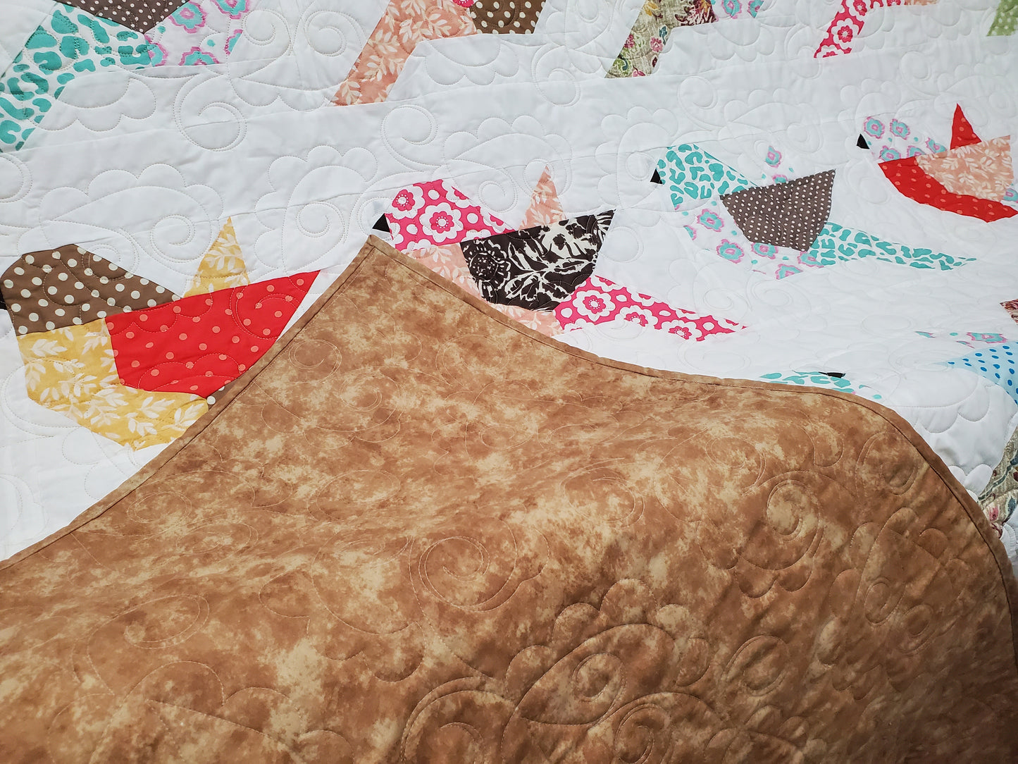 Bird Lover’s Quilt – 85" x 85" Handmade Masterpiece