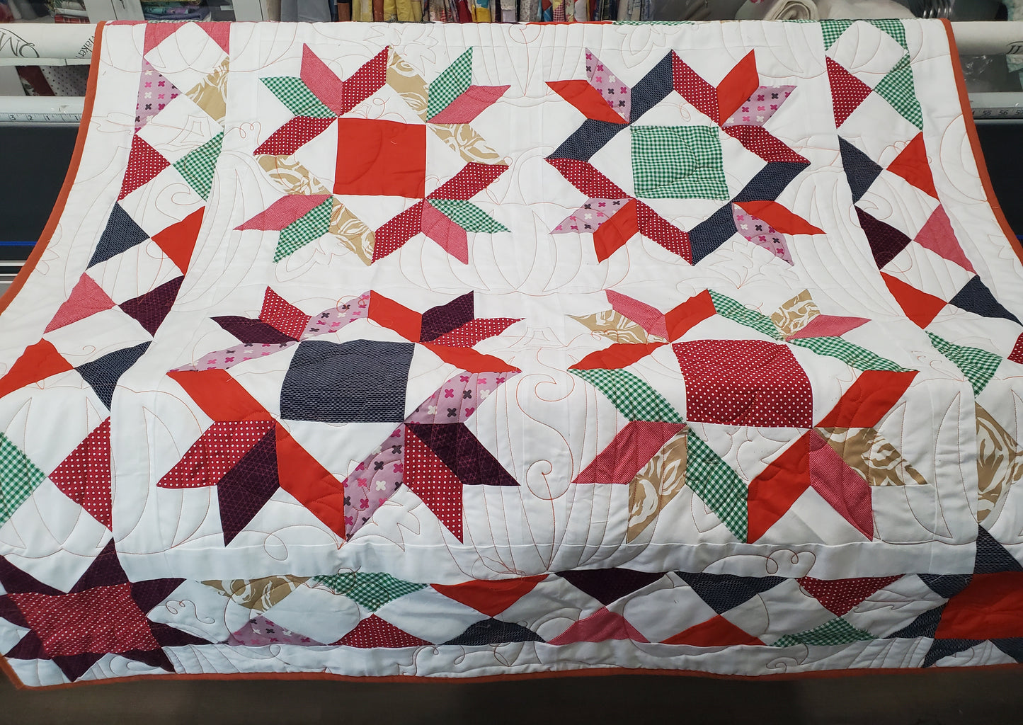 NEW- Ohio Star Reversible Fall Quilt- 50"x50"