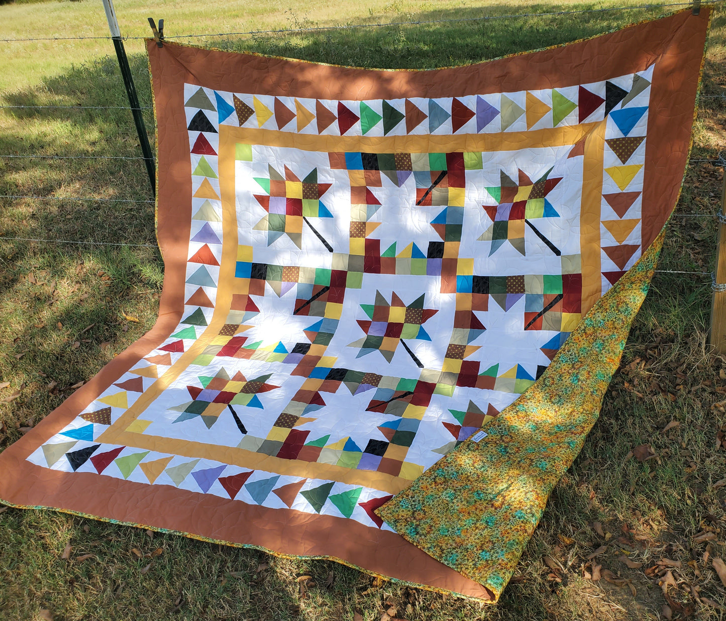 Falling Leaves Quilt – 85" x 85" (Queen)