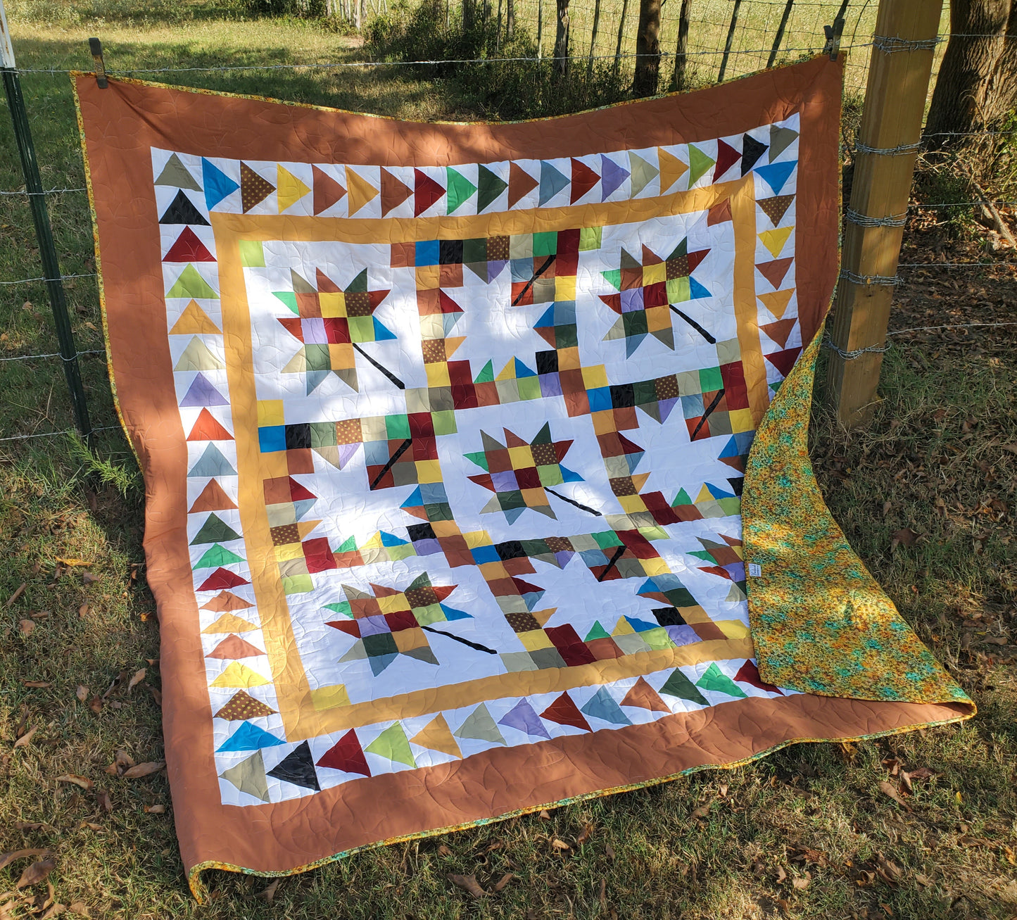 Falling Leaves Quilt – 85" x 85" (Queen)