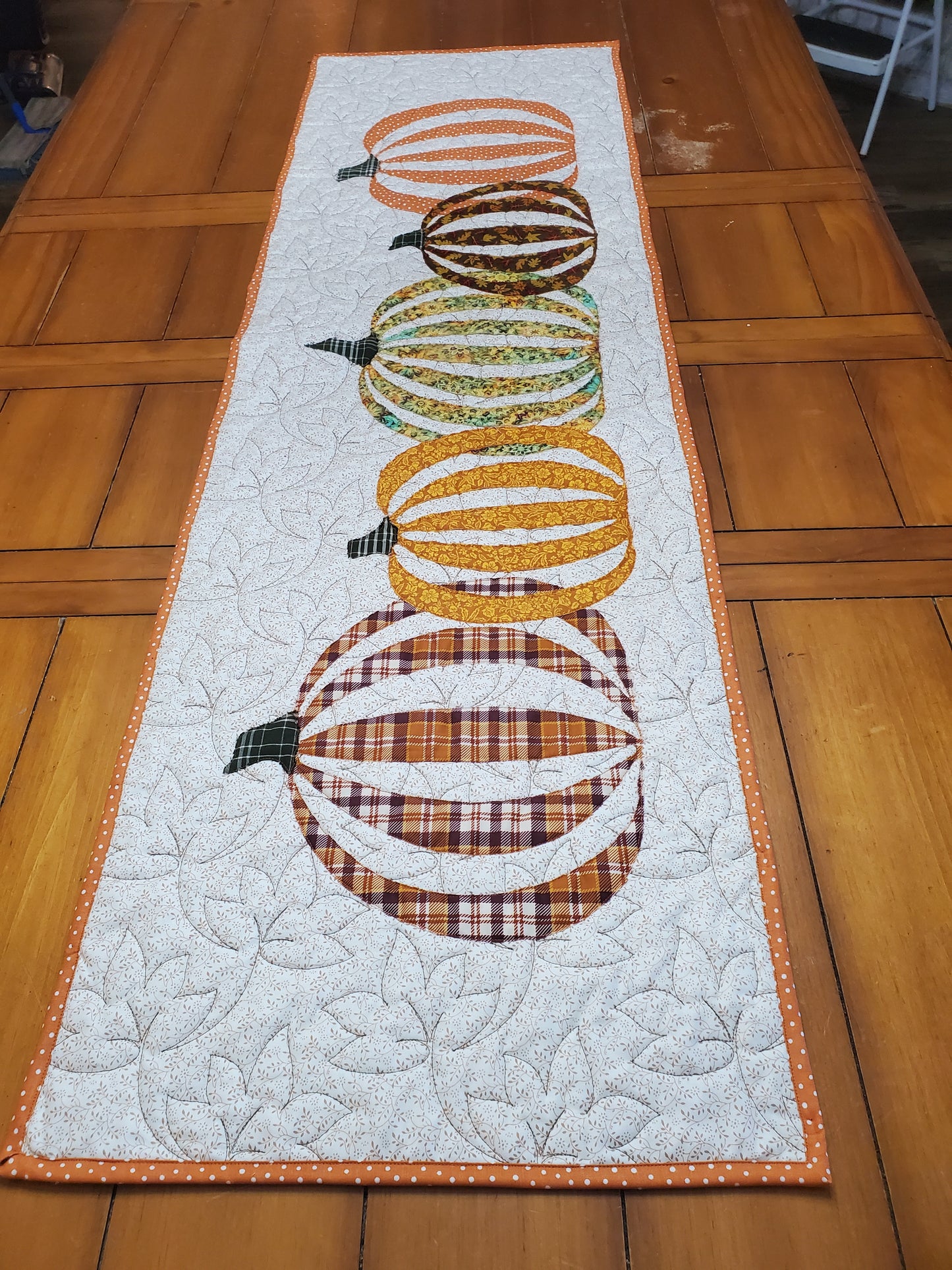 Fall Pumpkins Table Runner- 20"x60"