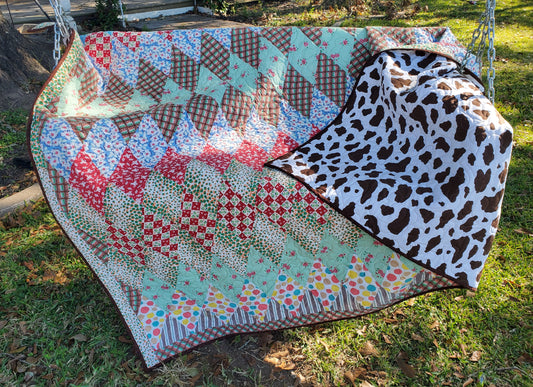 Revival Quilt- "Diamond in The Rough" 66"x86"