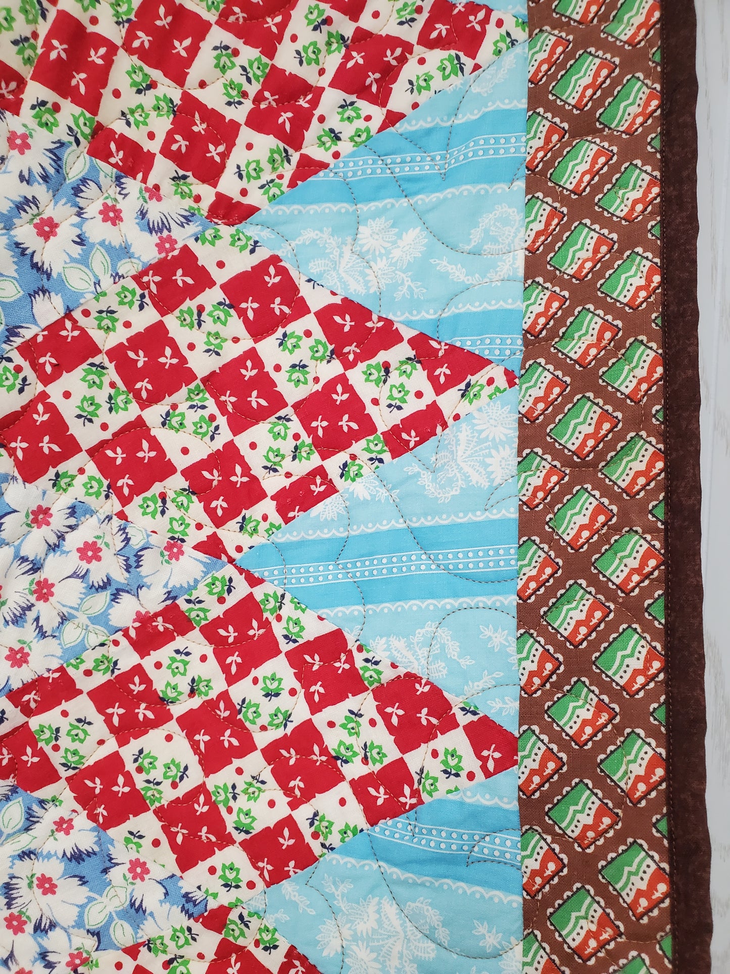 Revival Quilt- "Diamond in The Rough" 66"x86"