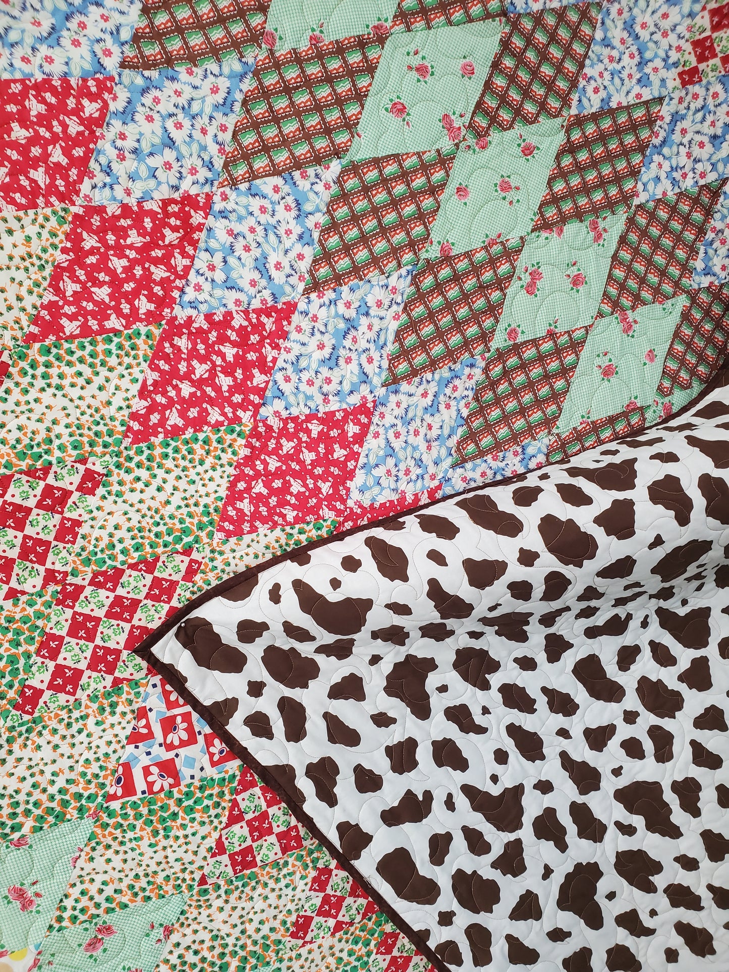 Revival Quilt- "Diamond in The Rough" 66"x86"